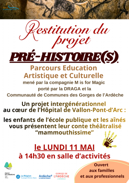 Restitution du projet culturel et artistique pré-histoire(s)